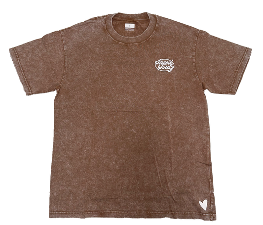 BE SAVED BROWN TEE